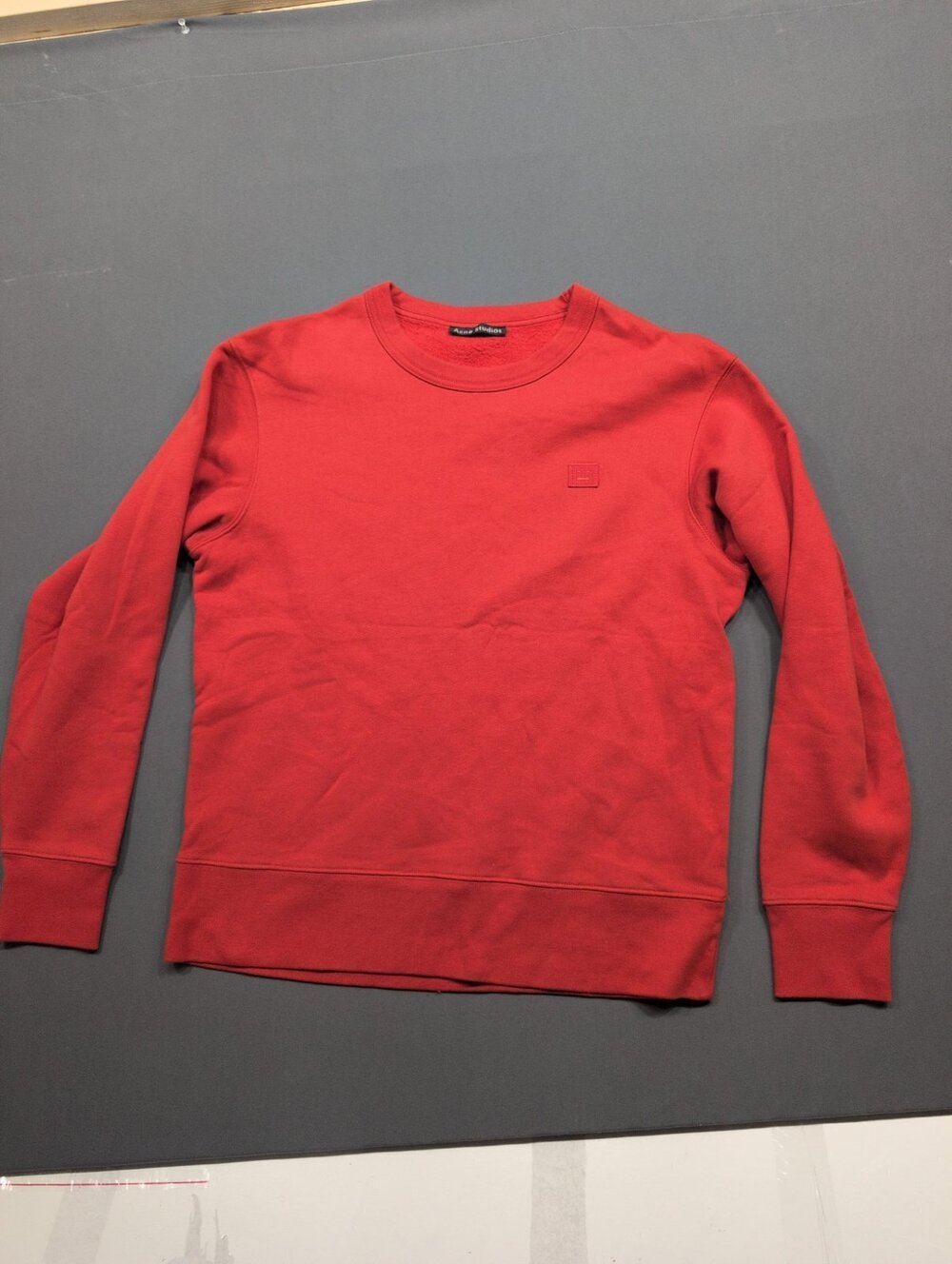 Acne Studios Fairview Face Crewneck Sweatshirt Red S